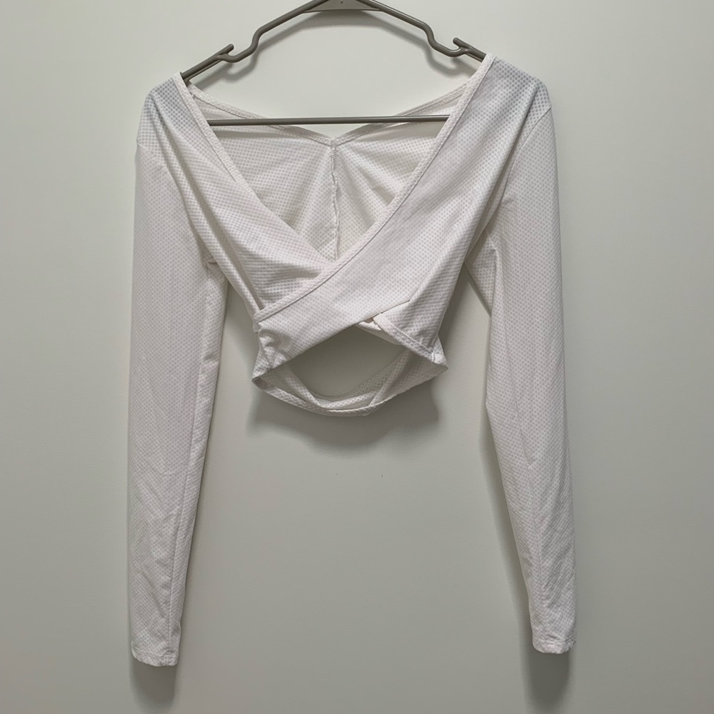 Five Dancewear Long Sleeve Cross Crop Top